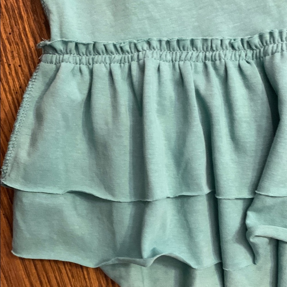 Easel Green Short Sleeve Shirt with Ruffles NWT - Picture 6 of 8